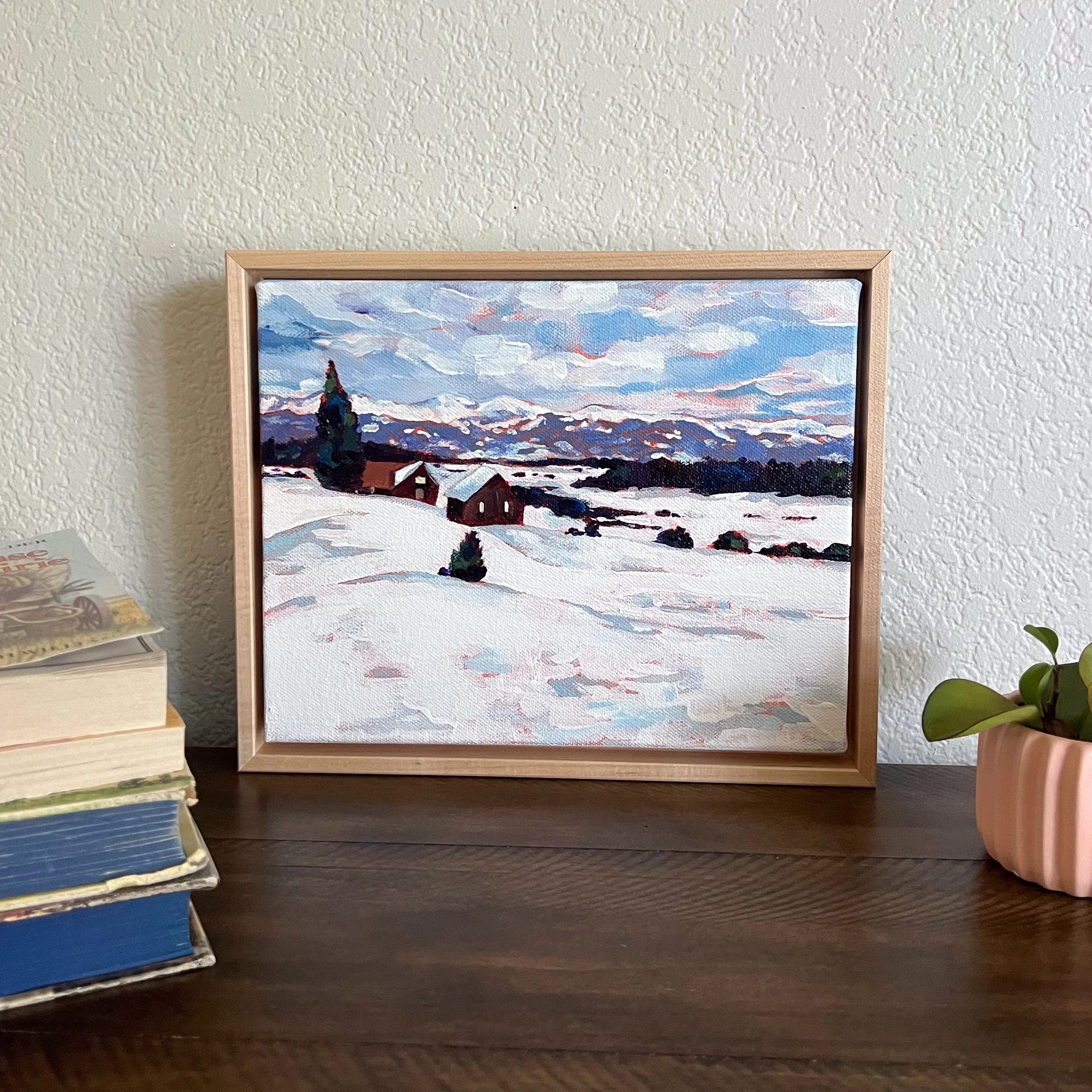 Berry Zinnias |12x16 Textured Acrylic Floral Still Life — Amie